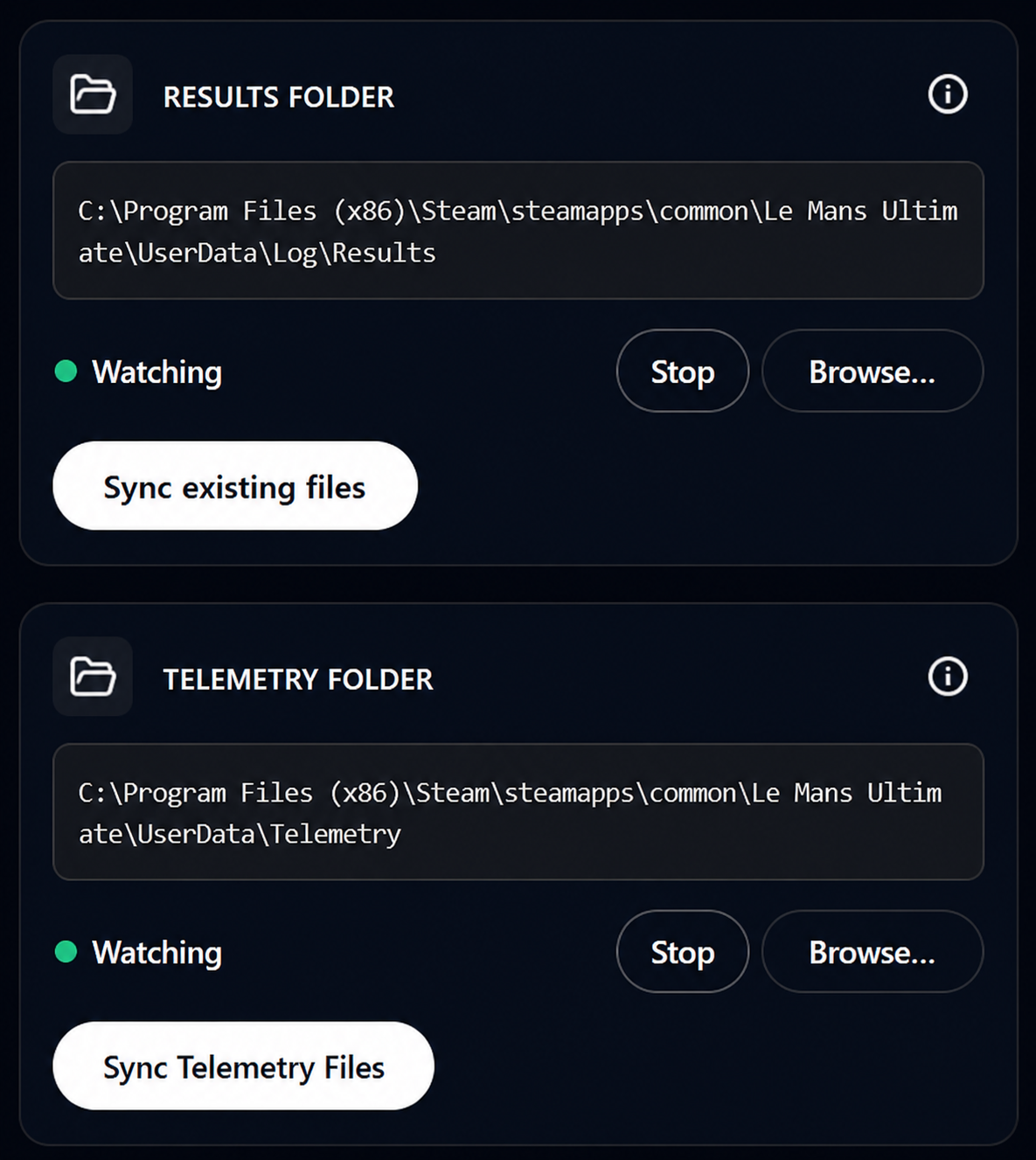 Sync Agent after setup — connected with folders configured